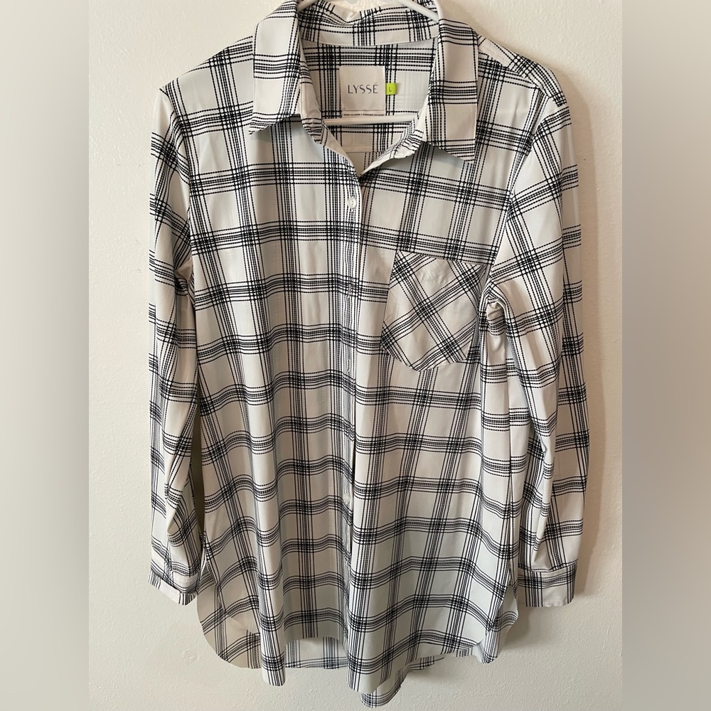 Lysse Black and White Plaid Schiffer Shirt